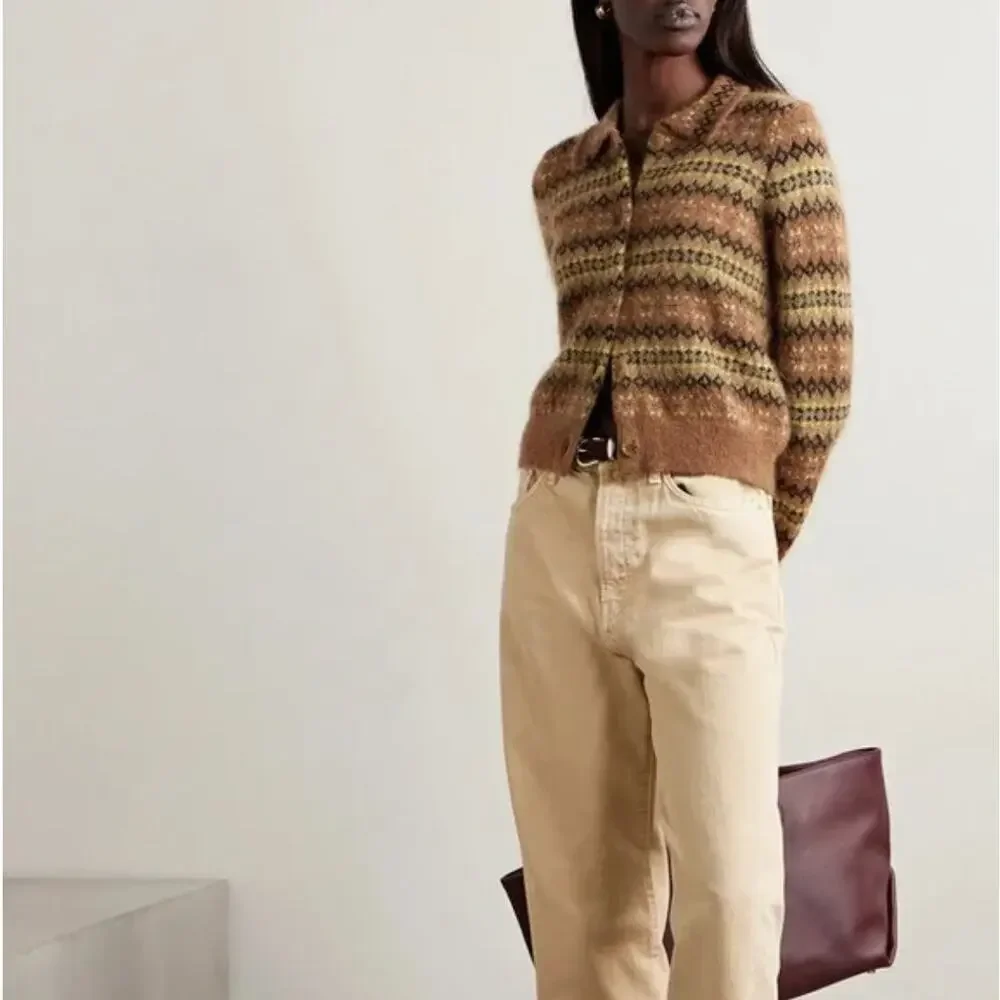 EUC $398 Dôen Natia Fairisle Cardigan Sweater - Picture 1 of 9